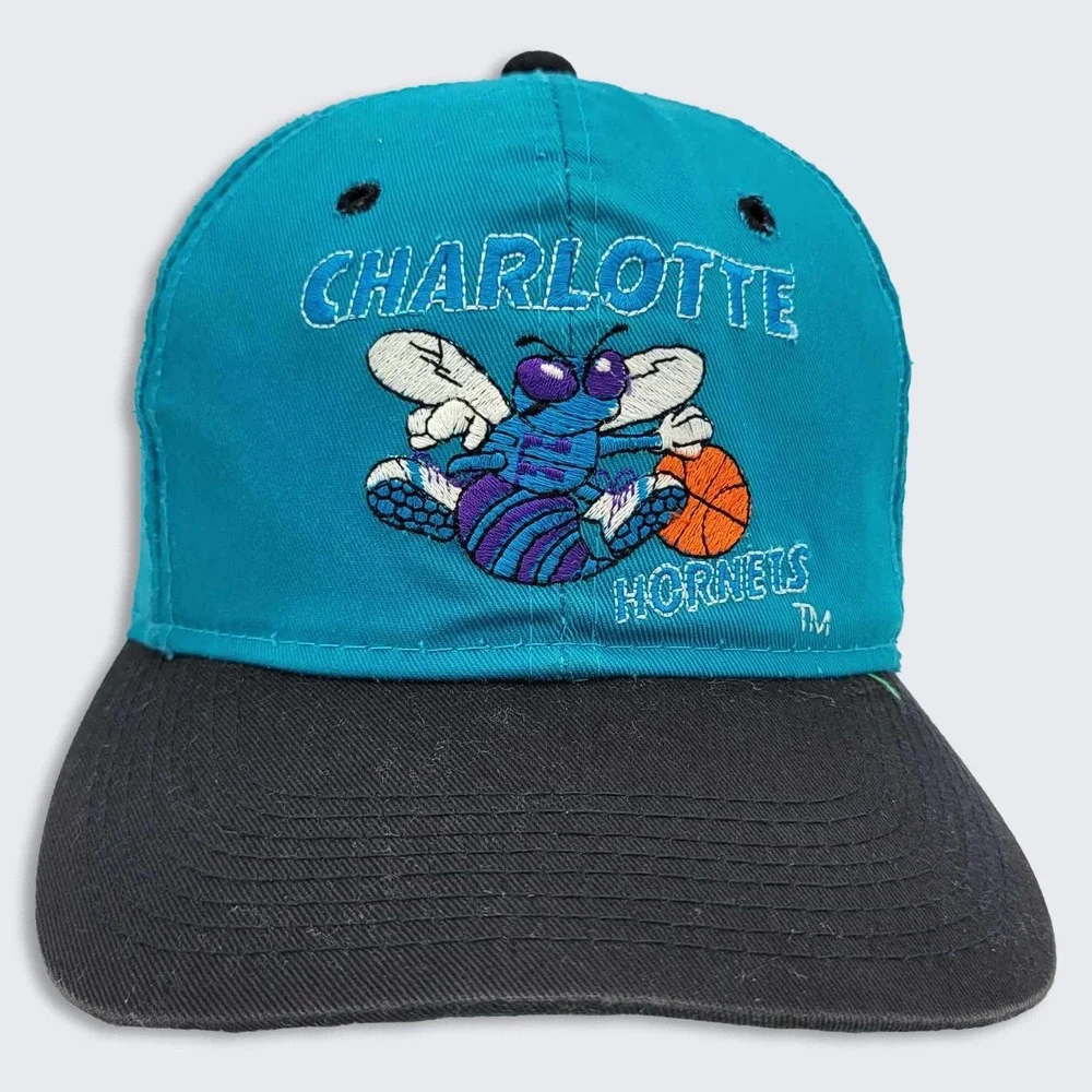 Charlotte Hornets Vintage 90s G Cap Snapback Hat NBA Official Licensed Product